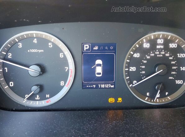 5NPE24AF0HH448621 2017 HYUNDAI SONATA Черный Вид щитка приборов