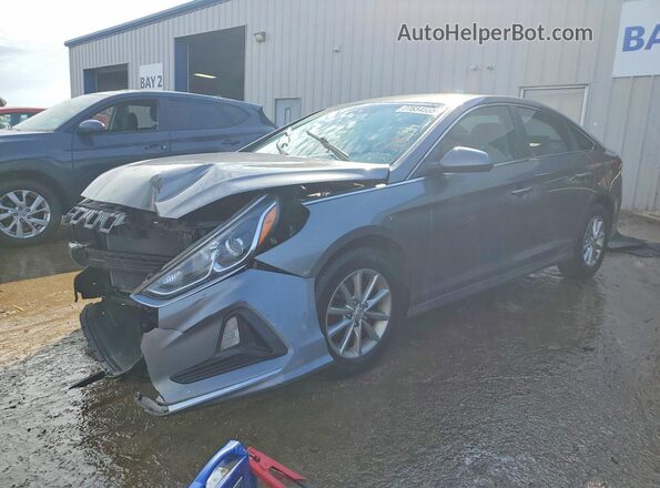 5NPE24AF0KH778010 2019 HYUNDAI SONATA Gray Առջևի ձախ երեք քառորդ տեսարան