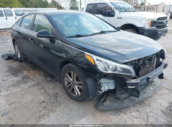 5NPE24AF2HH465792 2017 HYUNDAI SONATA Black Передня права чверть
