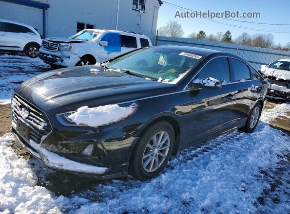 5NPE24AF2JH628706 2018 HYUNDAI SONATA Черный Передняя левая четверть