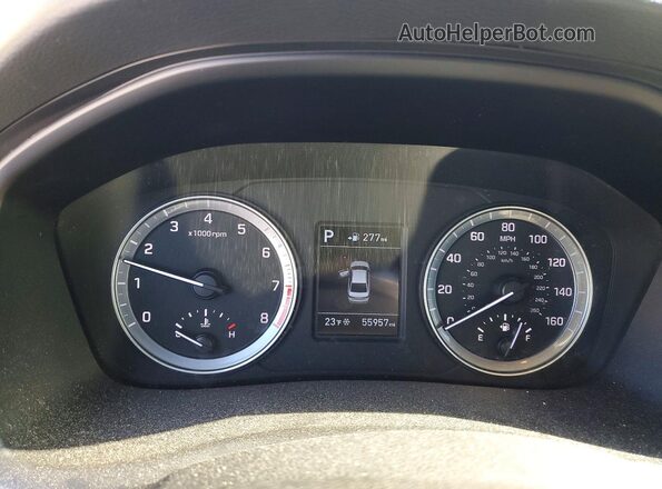 5NPE24AF2JH628706 2018 HYUNDAI SONATA Черный Вид щитка приборов