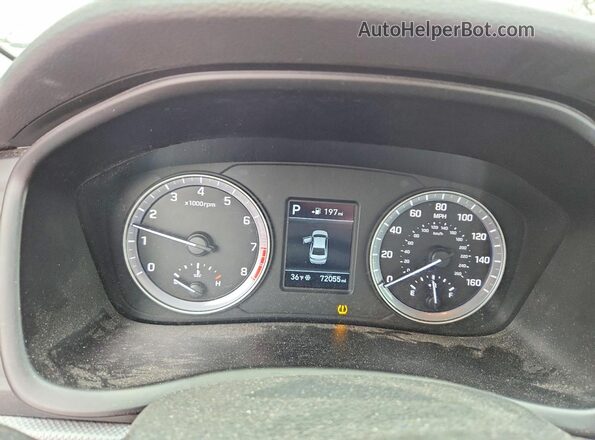 5NPE24AF3KH732283 2019 HYUNDAI SONATA Gray Widok zestawu wskaźników