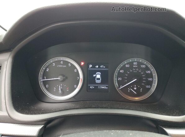 5NPE24AF3KH819987 2019 HYUNDAI SONATA Серебряный Вид щитка приборов
