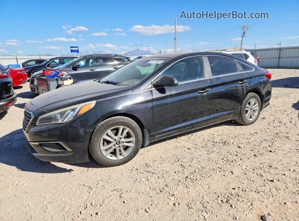 5NPE24AF4GH306965 2016 HYUNDAI SONATA Черный Передняя левая четверть