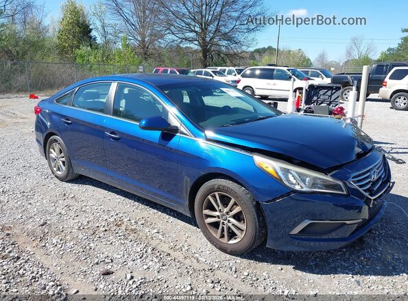 5NPE24AF4HH504723 2017 HYUNDAI SONATA Синий Передняя правая четверть