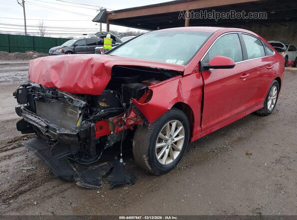 5NPE24AF4KH765714 2019 HYUNDAI SONATA Red Передня ліва чверть