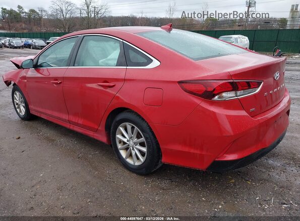 5NPE24AF4KH765714 2019 HYUNDAI SONATA Red Задня ліва чверть
