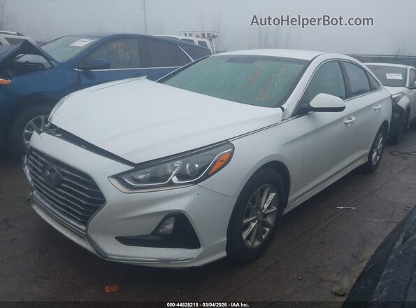 5NPE24AF4KH776227 2019 HYUNDAI SONATA White Առջևի ձախ երեք քառորդ տեսարան