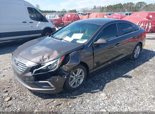 5NPE24AF5GH348951 2016 HYUNDAI SONATA Коричневый Передняя левая четверть