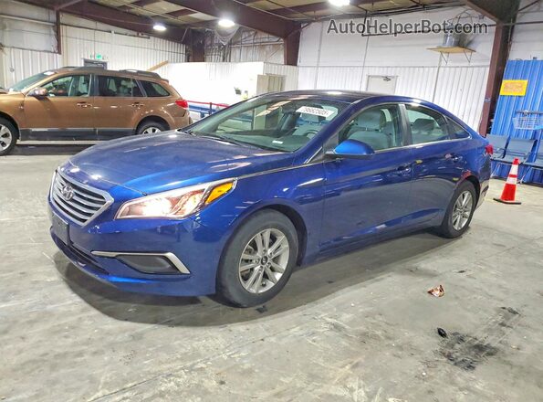 5NPE24AF5GH357164 2016 HYUNDAI SONATA Синий Передняя левая четверть