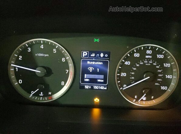 5NPE24AF5GH357164 2016 HYUNDAI SONATA Синий Вид щитка приборов