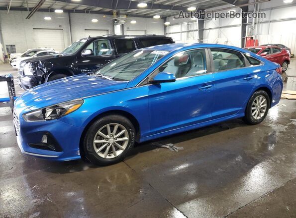 5NPE24AF5KH780156 2019 HYUNDAI SONATA Синий Передняя левая четверть