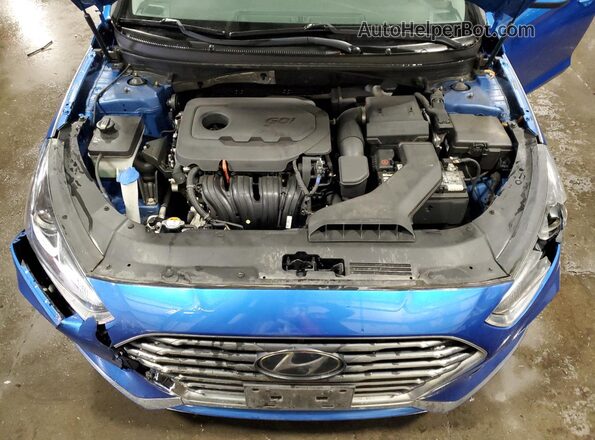 5NPE24AF5KH780156 2019 HYUNDAI SONATA Синий Вид задней части салона