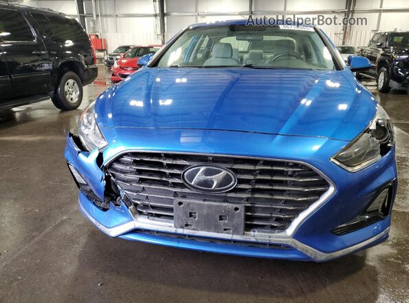 5NPE24AF5KH780156 2019 HYUNDAI SONATA Синий Вид спереди