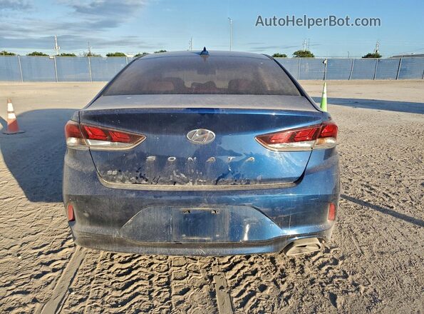 5NPE24AF5KH789651 2019 HYUNDAI SONATA Синий Вид сзади