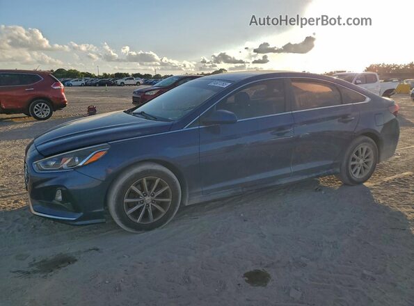 5NPE24AF5KH789651 2019 HYUNDAI SONATA Синий Передняя левая четверть