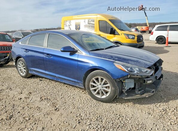5NPE24AF5KH791903 2019 HYUNDAI SONATA Синий Передняя правая четверть