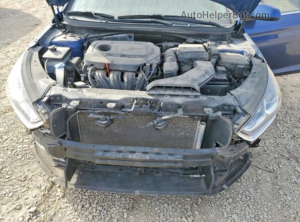 5NPE24AF5KH791903 2019 HYUNDAI SONATA Синий Вид задней части салона