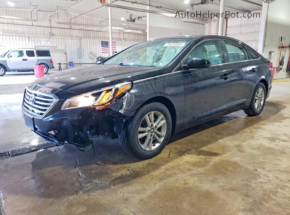 5NPE24AF6GH312606 2016 HYUNDAI SONATA Черный Передняя левая четверть