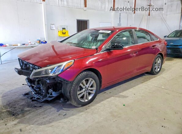 5NPE24AF6GH387175 2016 HYUNDAI SONATA Бордовый Передняя левая четверть