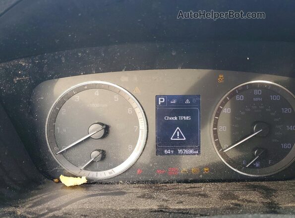 5NPE24AF6GH387175 2016 HYUNDAI SONATA Бордовый Вид щитка приборов