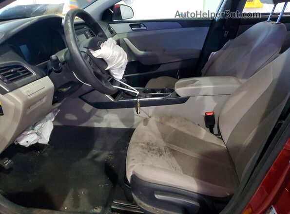 5NPE24AF6GH387175 2016 HYUNDAI SONATA Бордовый Вид салона спереди