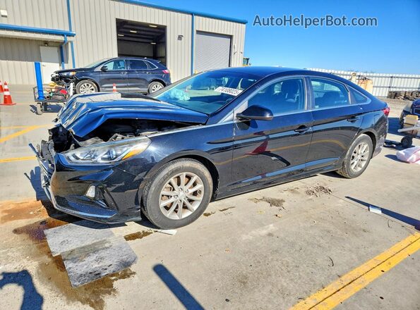 5NPE24AF6KH741902 2019 HYUNDAI SONATA Black Առջևի ձախ երեք քառորդ տեսարան