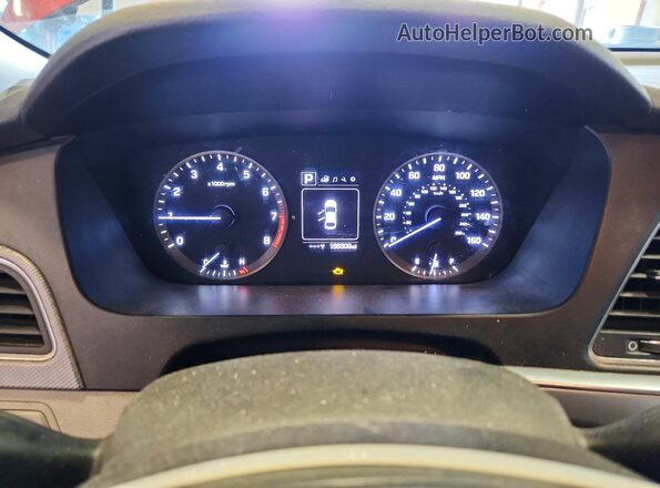 5NPE24AF7HH447563 2017 HYUNDAI SONATA Красный Вид щитка приборов