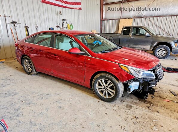5NPE24AF7HH447563 2017 HYUNDAI SONATA Красный Передняя правая четверть