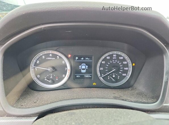5NPE24AF7KH753606 2019 HYUNDAI SONATA Черный Вид щитка приборов