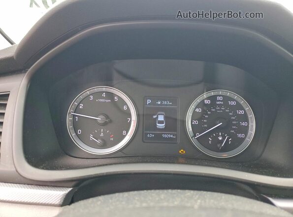 5NPE24AF7KH800830 2019 HYUNDAI SONATA Silver Widok zestawu wskaźników