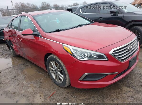 5NPE24AF8HH489272 2017 HYUNDAI SONATA Красный Передняя правая четверть