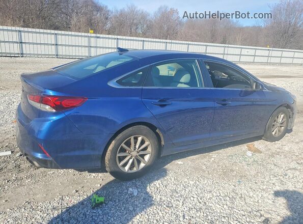 5NPE24AF8JH598434 2018 HYUNDAI SONATA Blue Rear right