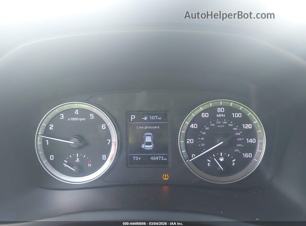 5NPE24AF8KH776067 2019 HYUNDAI SONATA Белый Вид задних сидений