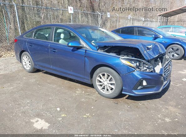 5NPE24AF8KH780555 2019 HYUNDAI SONATA Синий Передняя правая четверть