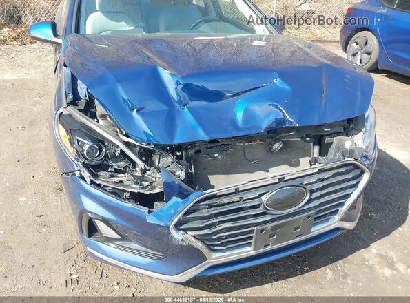5NPE24AF8KH780555 2019 HYUNDAI SONATA Синий Вид спереди