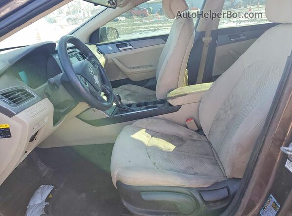 5NPE24AF9GH407337 2016 HYUNDAI SONATA Charcoal Front interior view