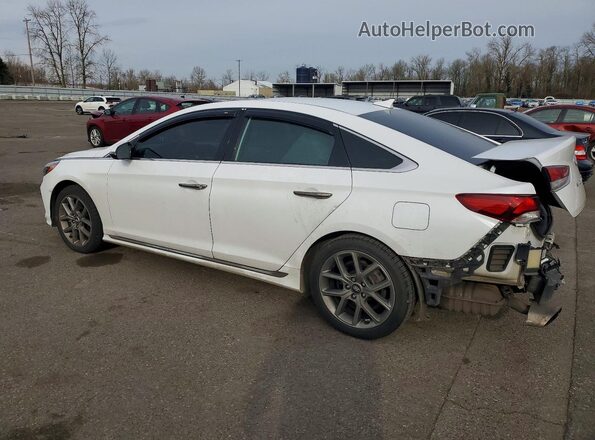 5NPE34AB8JH695093 2018 HYUNDAI SONATA Белый Задняя левая четверть