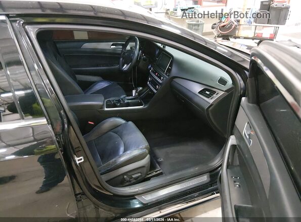 5NPE34AB9KH744643 2019 HYUNDAI SONATA Black Widok wnętrza z przodu