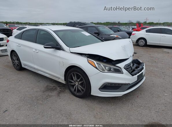 5NPE34ABXHH507412 2017 HYUNDAI SONATA Белый Передняя правая четверть