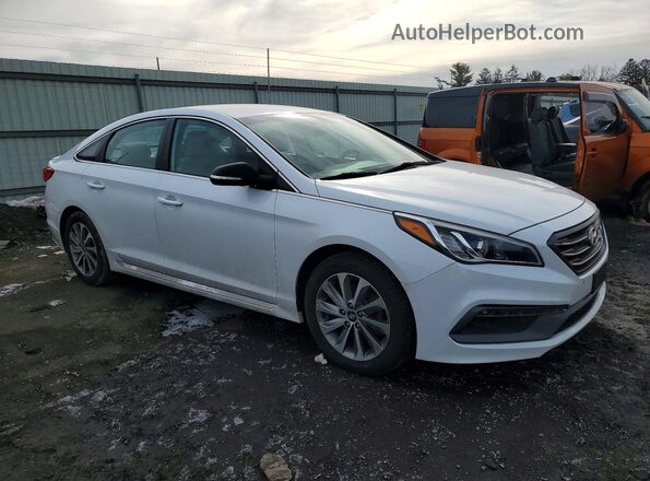 5NPE34AF0GH287554 2016 HYUNDAI SONATA Белый Передняя правая четверть