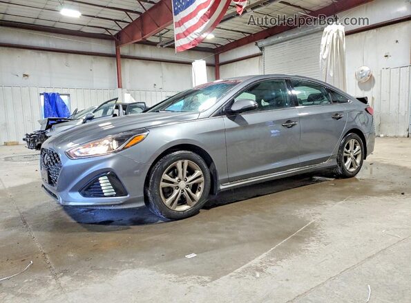 5NPE34AF0KH741875 2019 HYUNDAI SONATA Gray Przód lewy