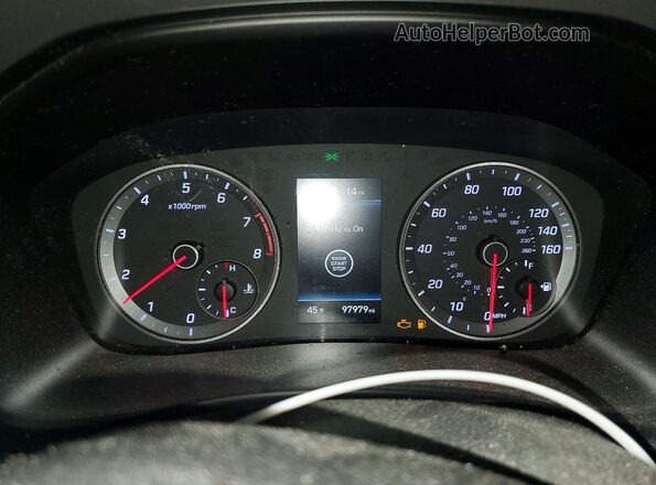 5NPE34AF0KH741875 2019 HYUNDAI SONATA Gray Widok zestawu wskaźników