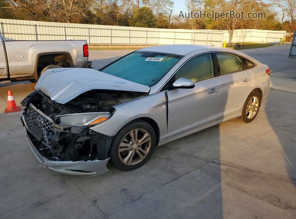 5NPE34AF0KH779154 2019 HYUNDAI SONATA Silver წინა მარცხენა ხედი სამი მეოთხედიდან
