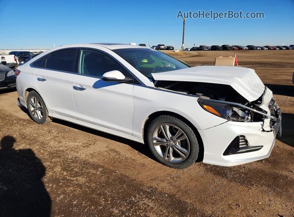5NPE34AF0KH803887 2019 HYUNDAI SONATA White Przód prawy