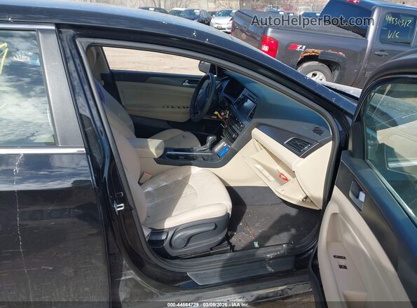 5NPE34AF1GH351875 2016 HYUNDAI SONATA Черный Вид салона спереди