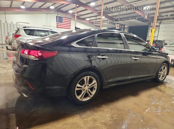 5NPE34AF1KH736717 2019 HYUNDAI SONATA Черный Задняя правая четверть