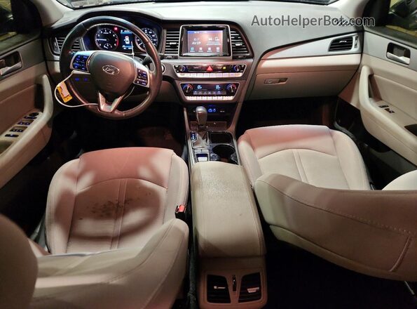5NPE34AF1KH736717 2019 HYUNDAI SONATA Черный Вид панели приборов