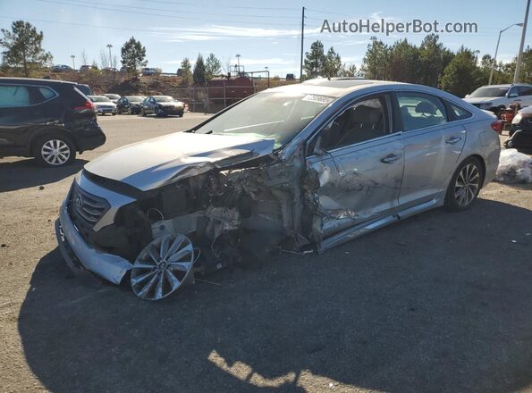 5NPE34AF2GH356115 2016 HYUNDAI SONATA Silver Передня ліва чверть