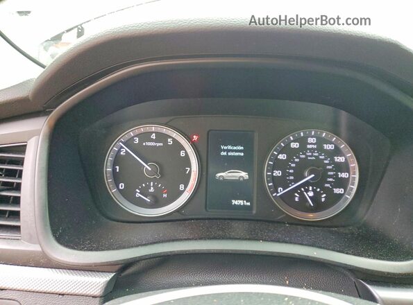 5NPE34AF2KH758421 2019 HYUNDAI SONATA Серебряный Вид щитка приборов